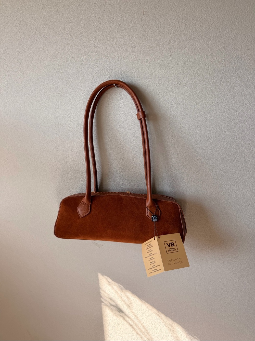Brown Suede Shoulder Bag